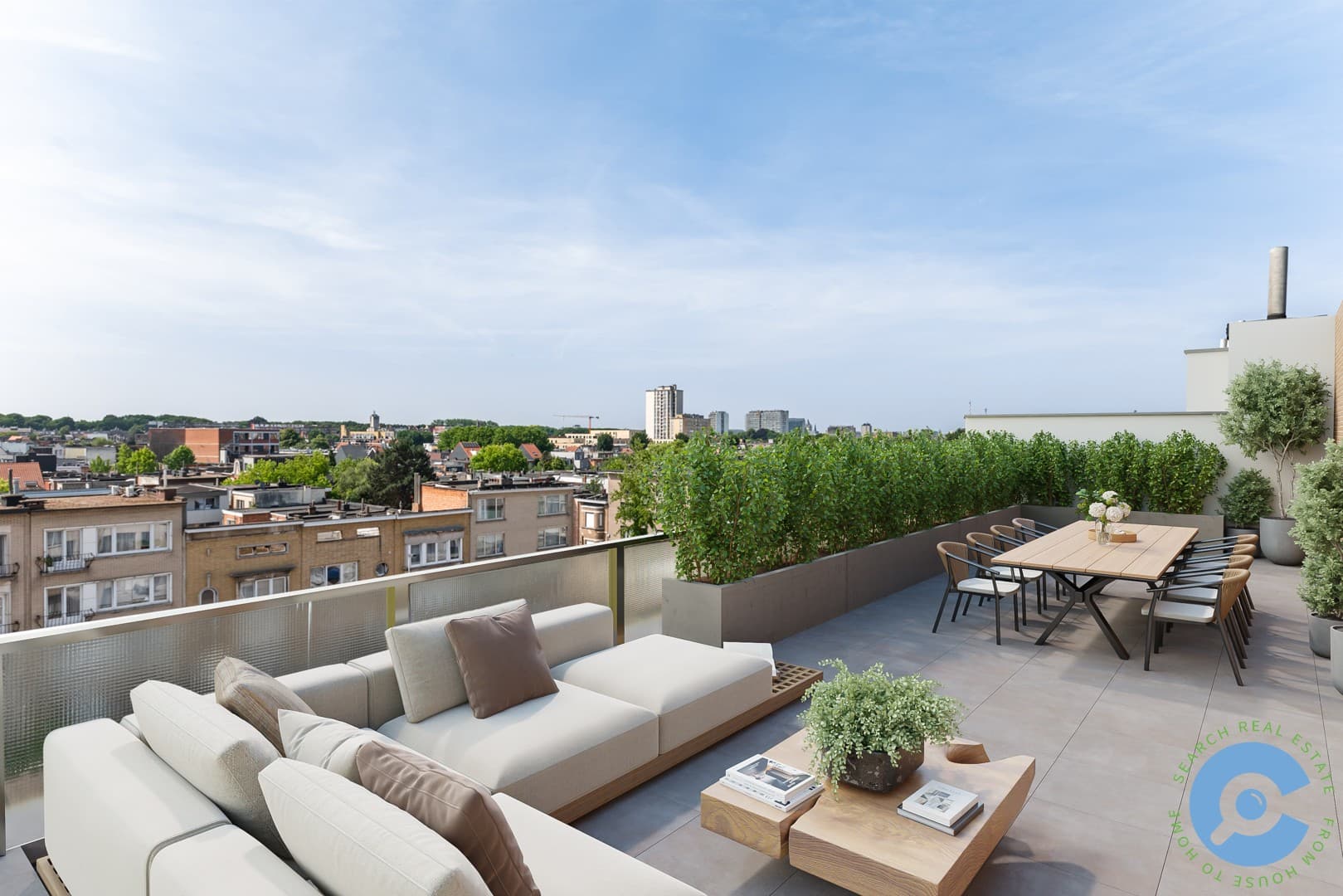 Zonnige penthouse met 2 ruime terrassen en garage!