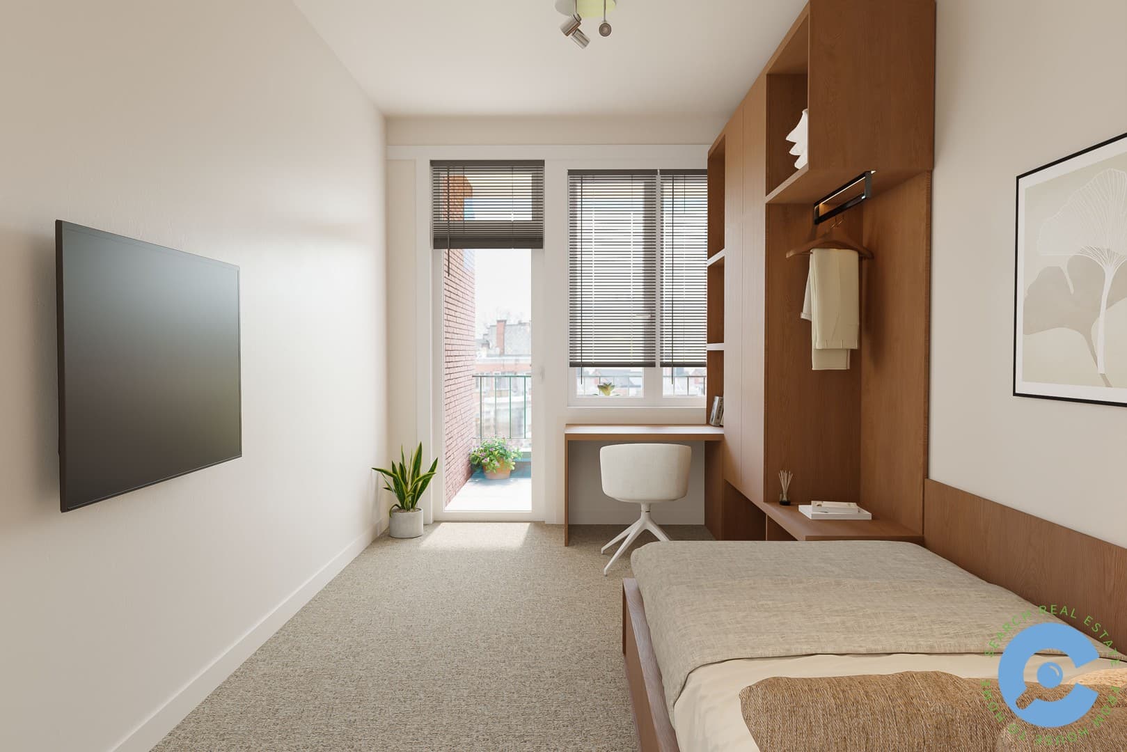 Op te frissen 2 slaapkamer appartement met terras 13